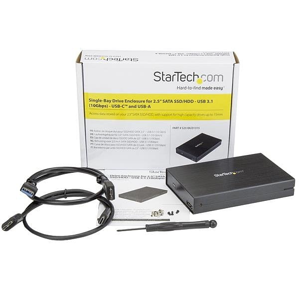 StarTechcom USB 31 a USB  USB C SATA III  Caja HDD