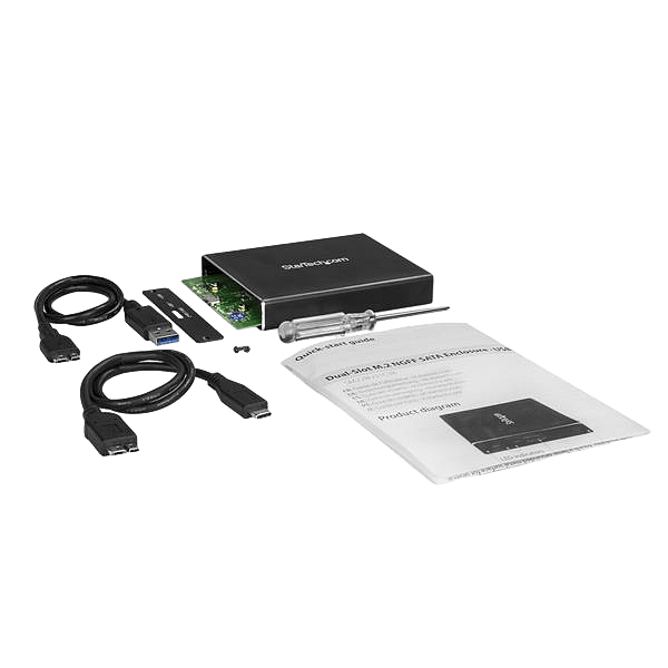 StarTechcom 2 bahías M2 NGFF USB 31  Caja SSD M2