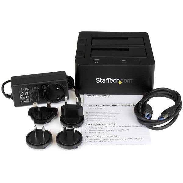 StarTechcom 2 bahías de hdd 25  35 a USB 31  Dock