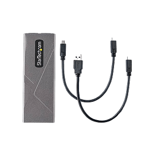 StarTechcom Caja Externa USBC para NVMe o SSD M2 PCIESATA  NGFF