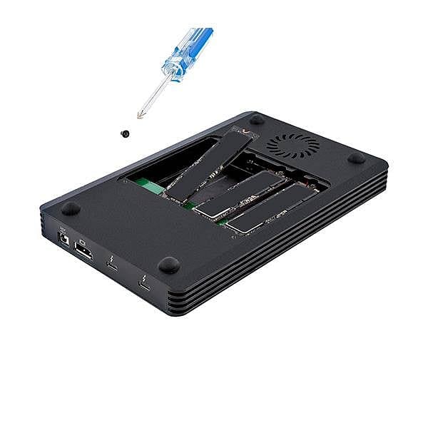 StarTechcom Caja Thunderbolt 3 con 4 Bahías M2 NVMe SSD 40Gbps PCIe