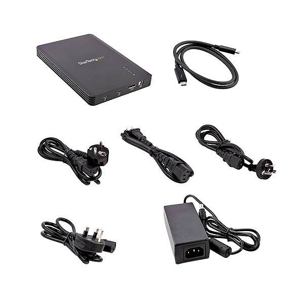 StarTechcom Caja Thunderbolt 3 con 4 Bahías M2 NVMe SSD 40Gbps PCIe