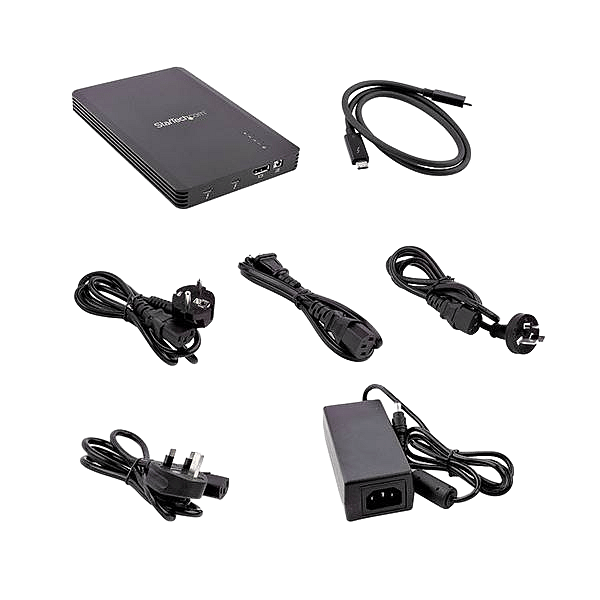 StarTechcom Caja Thunderbolt 3 con 4 Bahías M2 NVMe SSD 40Gbps PCIe