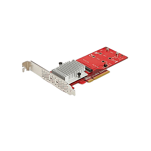 StarTechcom Tarjeta Adaptador PCI Express x8 para Dos SSD M2 NVMe