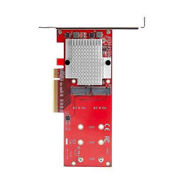 StarTechcom Tarjeta Adaptador PCI Express x8 para Dos SSD M2 NVMe