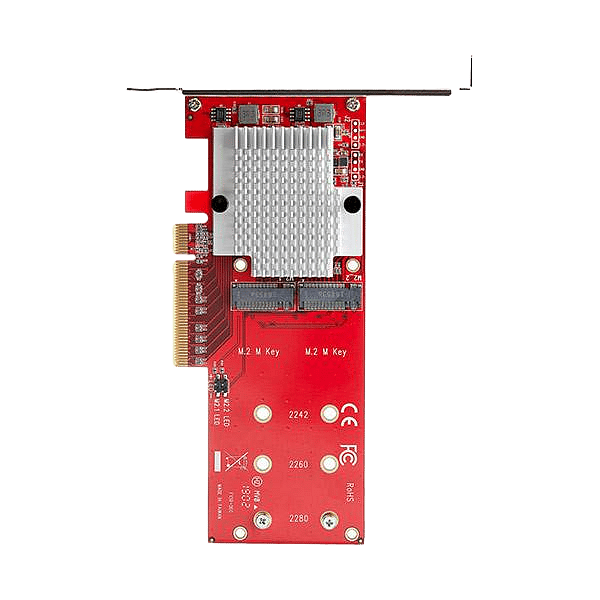 StarTechcom Tarjeta Adaptador PCI Express x8 para Dos SSD M2 NVMe