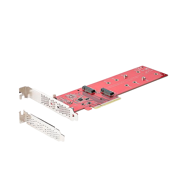 StarTechcom Tarjeta Adaptadora PCIe x8x16 a 2x SSDs M2 NVMe AHCI