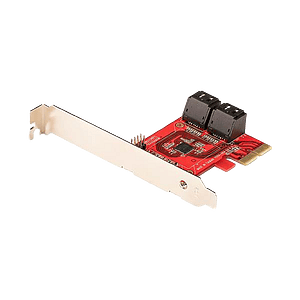 StarTechcom Tarjeta PCIe de 4 Puertos Controladora SATA 6Gbps ASM1164