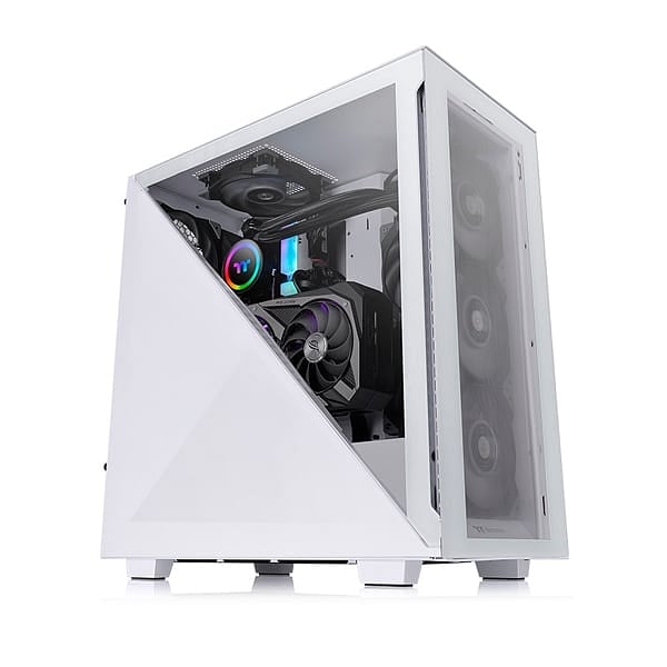 Thermaltake Divider 300 TG Snow Cristal Templado USB 30  Caja