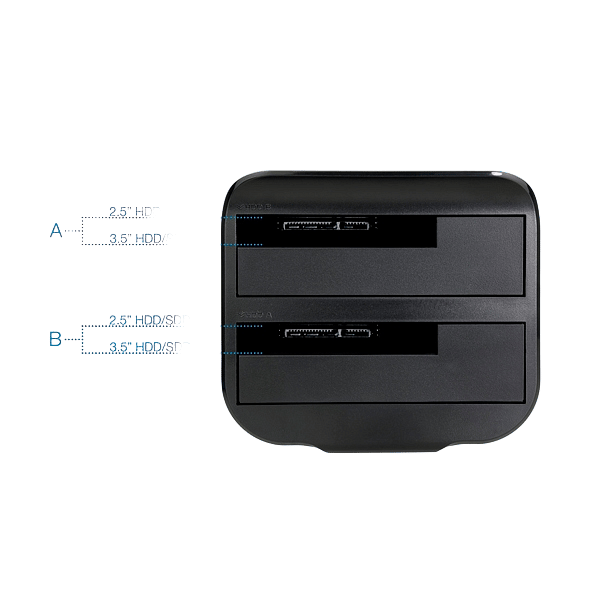 TooQ TQDS802BW Dock Station Doble 25 y 35  Dock