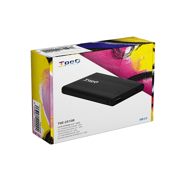 TooQ TQE2510B 25 SATA USB 20 Negra  Caja HDD