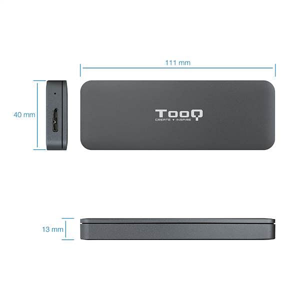 TooQ TQE2281G Caja Externa M2 SSD USB31  Carcasa SSD