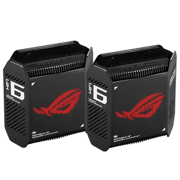Asus ROG Rapture GT6  WiFi AX  AX10000  Tribanda  2x Pack Negra  Router Gaming