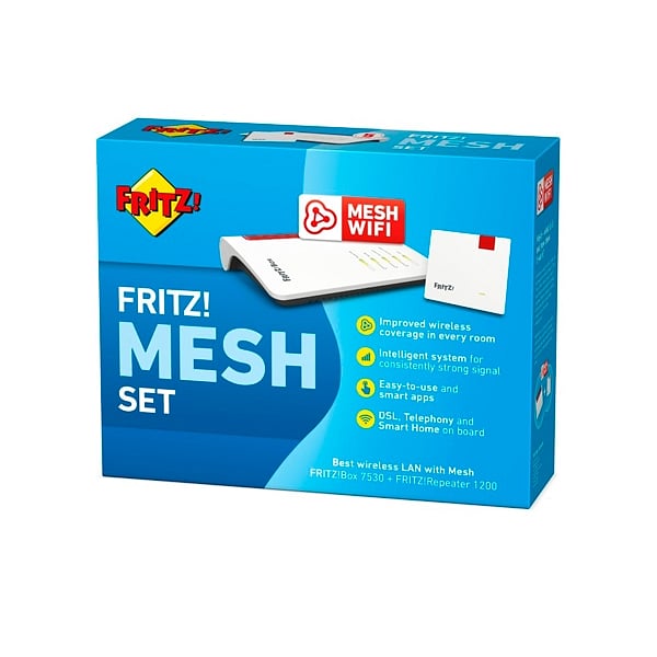 AVM FRITZBox Set  Router 7530  Repetidor 1200   Router
