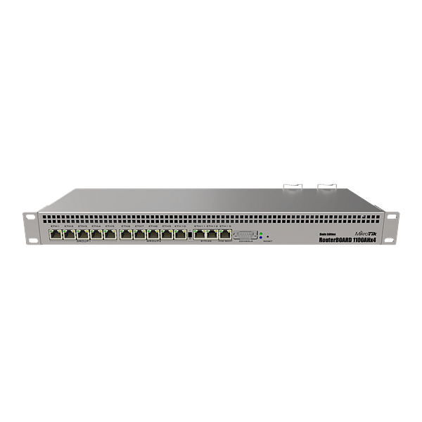 Mikrotik RB1100AHx4 Dude edition  Router 1U 13x Gigabit 60GB M2 drive