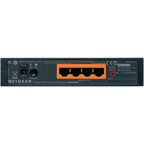 NETGEAR WN2000RPT Repetidor WiFi n300 con 4 LAN