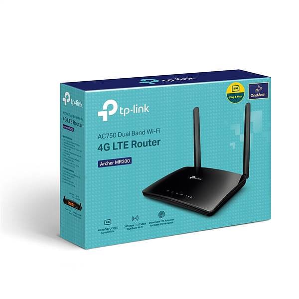 TPLink Archer MR200 4G LTE Doble Banda AC750  Router Inalámbrico