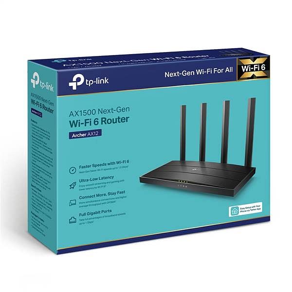 TPLink AX12 WiFi6 AX1500  Router