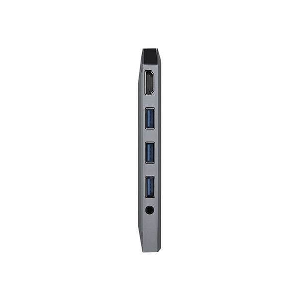 Aisens ASUC9P001GR  HDMI  3x USB  RJ45  Audio  Lector Tarjetas  USBC  MicroSD  USB Dock