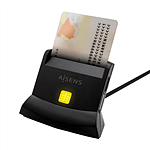 Aisens ASCRSN02SDBK  Lector de DNI  MicroSD  Tarjeta de Sim  USB20  Lector USB