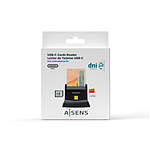 Aisens ASCRSN04CSDBK  Lector de DNI  MicroSD  Tarjeta de Sim  USBC  Lector USB