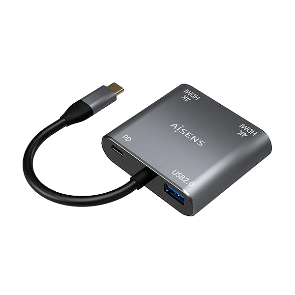 Aisens A1090625 2x HDMI 4K USBC  Adaptador USB
