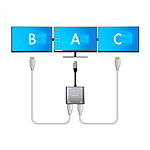 Aisens A1090625 2x HDMI 4K USBC  Adaptador USB