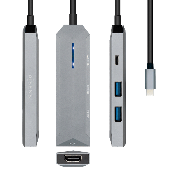 Aisens ASUC4P002GR USBC HDMI 15cm  Dock