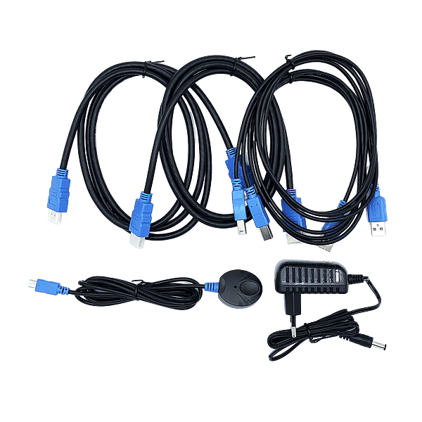 Aisens A1110400 Conmutador KVM HDMI 2 PC con 1 solo Teclado  Switch HDMI para Ordenadores