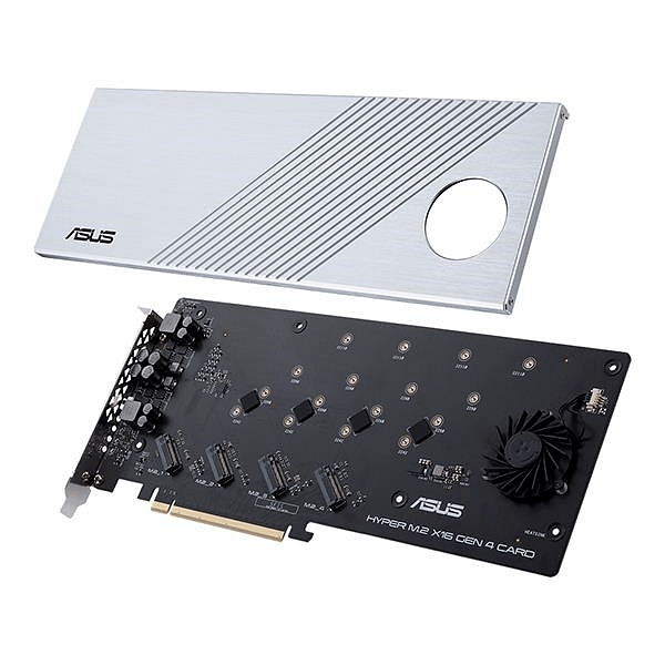 Asus Hyper M2 4x16 Gen4 NVMe  Controladora RAIDonCPU para 4 x M2 NVMe PCIe