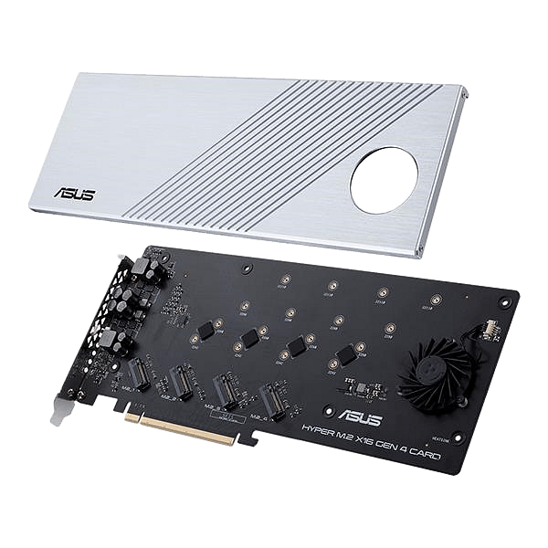 Asus Hyper M2 4x16 Gen4 NVMe  Controladora RAIDonCPU para 4 x M2 NVMe PCIe