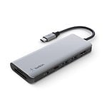Belkin AVC009BTSGY 7 En 1 HDMI Carga 100W  Adaptador USB