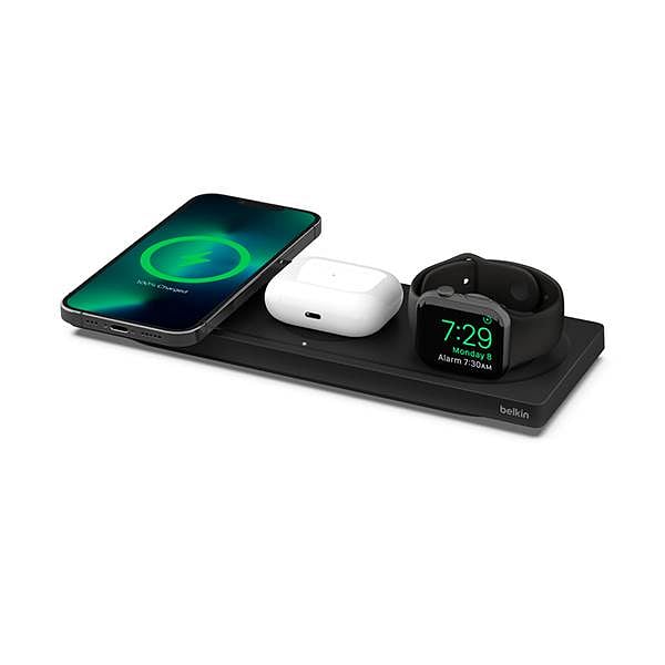 Belkin WIZ016VFBK Magsafe 3 En 1  Cargador Inalambrica
