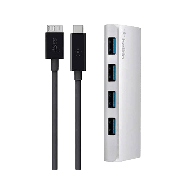 Belkin F4U088VF 4 Puertos USBC MicroB  Adaptador HUB