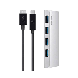 Belkin F4U088VF 4 Puertos USBC MicroB  Adaptador HUB