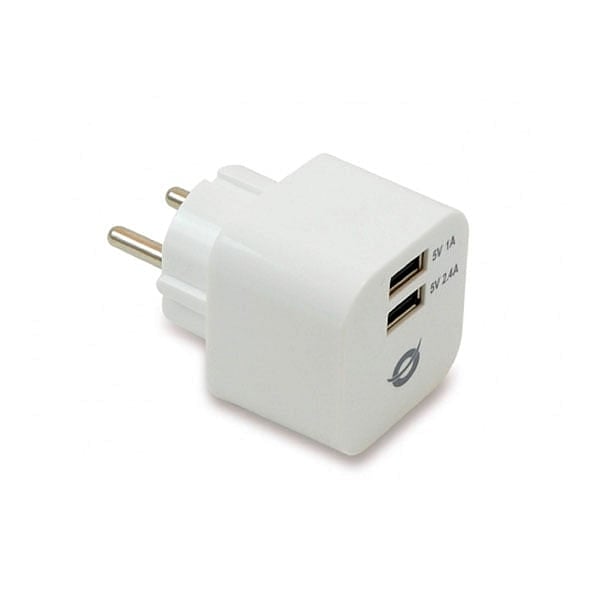 Conceptronic CUSBPWR34A Cargador 5V 2XUSB   Adaptador