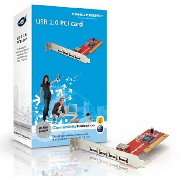 Conceptronic C480i5 Tarjeta PCI 5USB20  Adaptador PCI