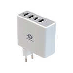 Conceptronic 5V 4xUSB 3x1A y 1x24A a shucko  Adaptador