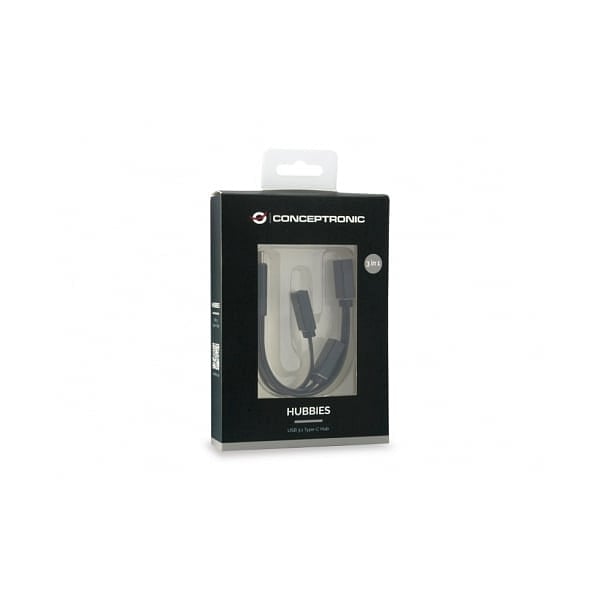 Conceptronic HUBBIES01B USBC a 2 USB 301 USB 20 Bk  Hub