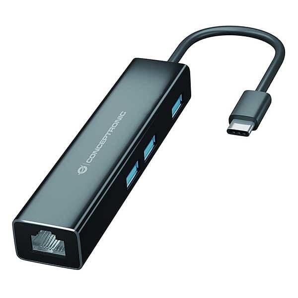 Conceptronic HUB 3 Puertos USB Gigabit  Adaptador