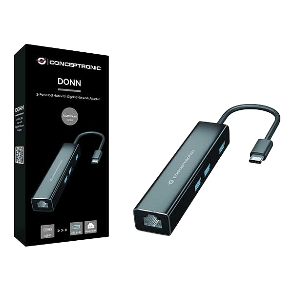 Conceptronic HUB 3 Puertos USB Gigabit  Adaptador