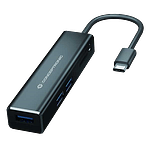 Conceptronic HUB 3 Puertos USB 32 a SD MicroSD USBA  Lector Adaptador