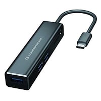 Conceptronic HUB 3 Puertos USB 3.2 a SD MicroSD USB-A - Lector Adaptador