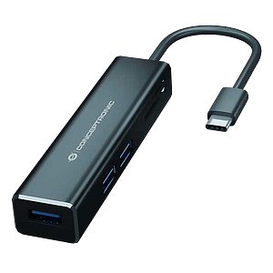 Conceptronic HUB 3 Puertos USB 32 a SD MicroSD USBA  Lector Adaptador