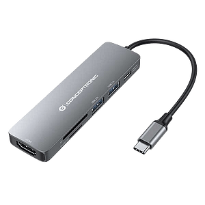 Conceptronic HUB 6 en 1 HDMI USBC Lector SD  Adaptador