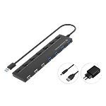 Conceptronic HUB 7 Puertos USB Alimentado  Adaptador