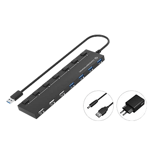 Conceptronic HUB 7 Puertos USB Alimentado  Adaptador