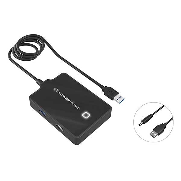 Conceptronic 4 Puertos USB 90cm  Adaptador