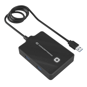 Conceptronic HUB 4 Puertos USB 30 90cm  Adaptador