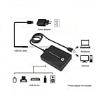 Conceptronic HUB 4 Puertos USB 30 90cm  Adaptador